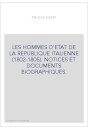 LES HOMMES D'ETAT DE LA REPUBLIQUE ITALIENNE (1802-1805).   DERNIER EXEMPLAIRE !