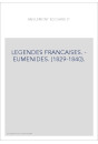 LEGENDES FRANCAISES. - EUMENIDES. (1829-1840).