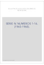 SERIE IV. NUMEROS 1-16. (1965-1968).