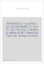 RONSARD ET VILLEROY, LES SECRETAIRES DU ROI ET LES POETES, D'APRES LE MANUSCRIT FRANCAIS 1663 DE LA BIBLIOTHEQ