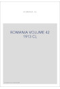 ROMANIA VOLUME 42 ( 1913 )
