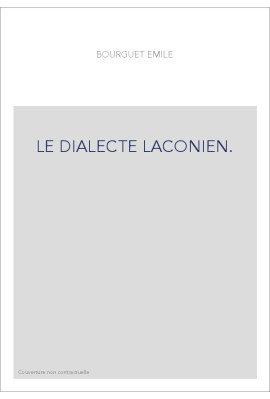 LE DIALECTE LACONIEN.