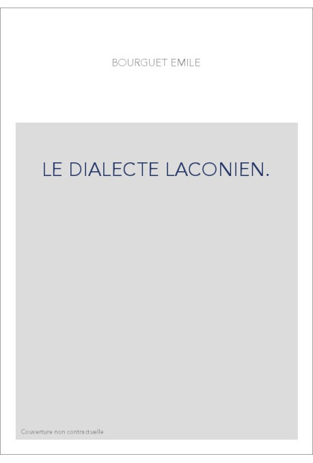 LE DIALECTE LACONIEN.