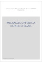 MELANGES OFFERTS A LIONELLO SOZZI.