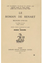 LE ROMAN DE RENART. BRANCHES XVIII-XIX. LE PARTAGE DU LION. RENART MEDECIN