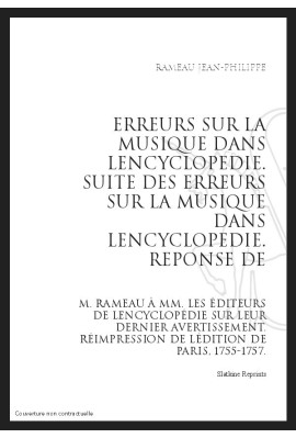 ERREURS SUR MUSIQUE DANS L'ENCYCLOPEDIE. SUITE DES ERREURS SUR LA MUSIQUE DANS L'ENCYCLOPEDIE