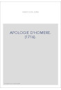 APOLOGIE D'HOMERE. (1716).