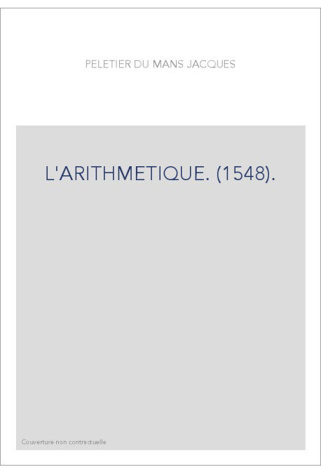 L'ARITHMETIQUE. (1548).