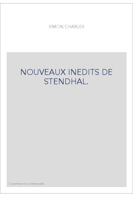 NOUVEAUX INEDITS DE STENDHAL.