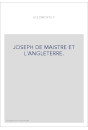 JOSEPH DE MAISTRE ET L'ANGLETERRE.