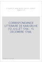 CORRESPONDANCE LITTERAIRE DE KARLSRUHE. TOME III (12 JUILLET 1766 - 15 DECEMBRE 1768).