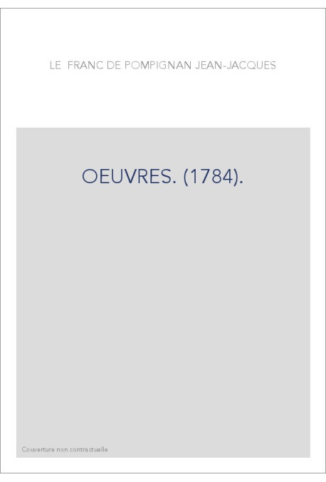 OEUVRES. (1784).