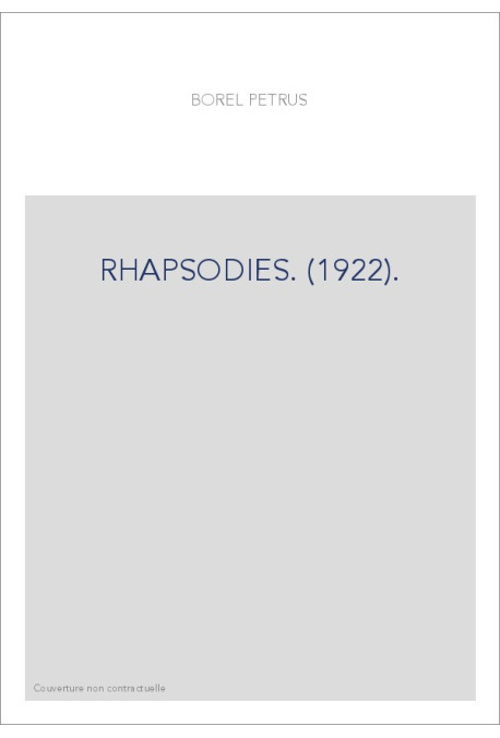 RHAPSODIES. (1922).
