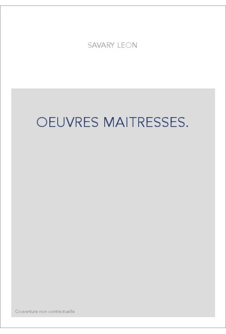 OEUVRES MAITRESSES.