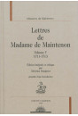 LETTRES DE MADAME DE MAINTENON  VOLUME V. 1711-1713