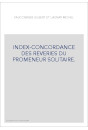 INDEX-CONCORDANCE DES REVERIES DU PROMENEUR SOLITAIRE.