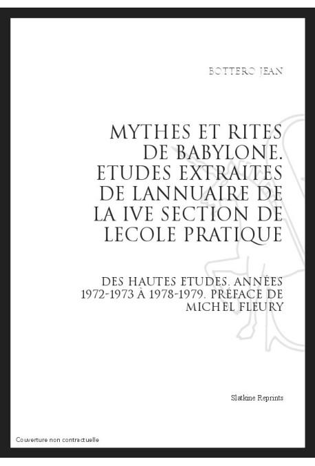 MYTHES ET RITES DE BABYLONE