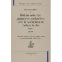 OEUVRES COMPLETES. VOL.I. HISTOIRE NATURELLE,GENERALE ET PARTICULIERE AVEC LA DESCRIPTION DU CABINET DU ROY