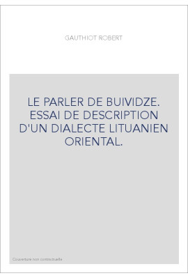 LE PARLER DE BUIVIDZE.
