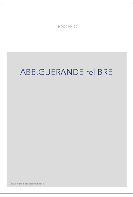 L'ABBESSE DE GUERANDE