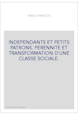 INDEPENDANTS ET PETITS PATRONS. PERENNITE ET TRANSFORMATION D'UNE CLASSE SOCIALE.