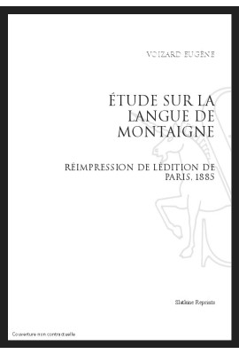 ÉTUDE SUR LA LANGUE DE MONTAIGNE