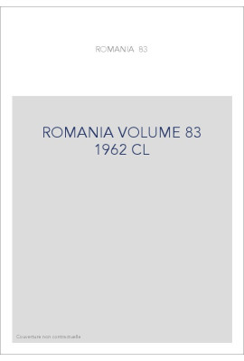 ROMANIA VOLUME 83 ( 1962 ) CL