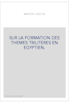 SUR LA FORMATION DES THEMES TRILITERES EN EGYPTIEN.