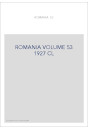ROMANIA VOLUME 53 ( 1927 ) CL