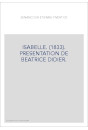 ISABELLE. (1833). PRESENTATION DE BEATRICE DIDIER.