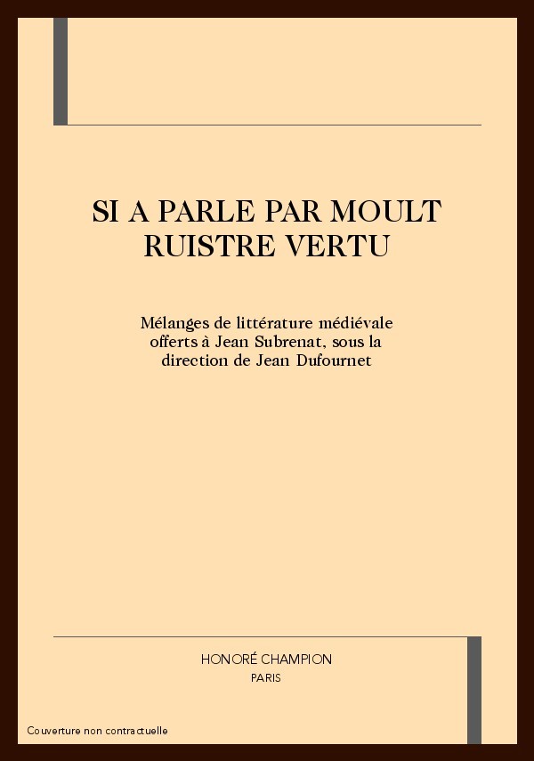 SI A PARLE PAR MOULT RUISTRE VERTU