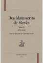 DES MANUSCRITS DE SIEYES, 1770-1815