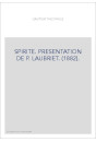 SPIRITE. PRESENTATION DE P. LAUBRIET. (1882).
