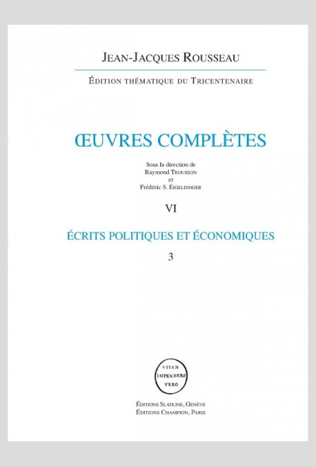 ÉCRITS POLITIQUES ET ÉCONOMIQUES VOL. 3