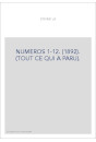 NUMEROS 1-12. (1892). (TOUT CE QUI A PARU).