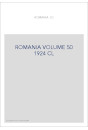 ROMANIA VOLUME 50 ( 1924 ) CL