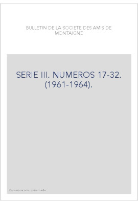 SERIE III. NUMEROS 17-32. (1961-1964).