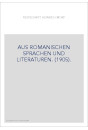 FESTSCHRIFT FUR HEINRICH MORF. AUS ROMANISCHEN SPRACHEN UND LITERATUREN. (1905).