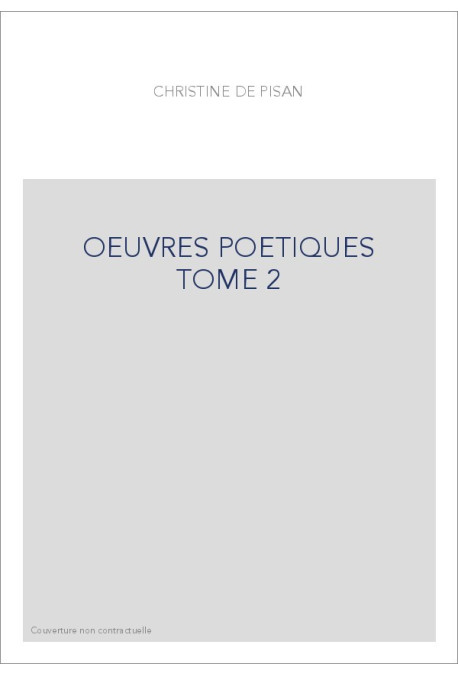 OEUVRES POETIQUES TOME 2