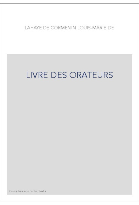 LIVRE DES ORATEURS