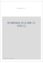 ROMANIA VOLUME 21 ( 1892 ) CL