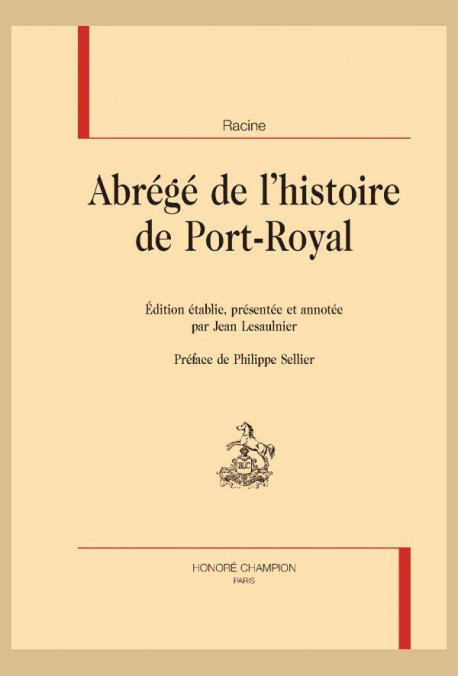 ABRÉGÉ DE L'HISTOIRE DE PORT-ROYAL