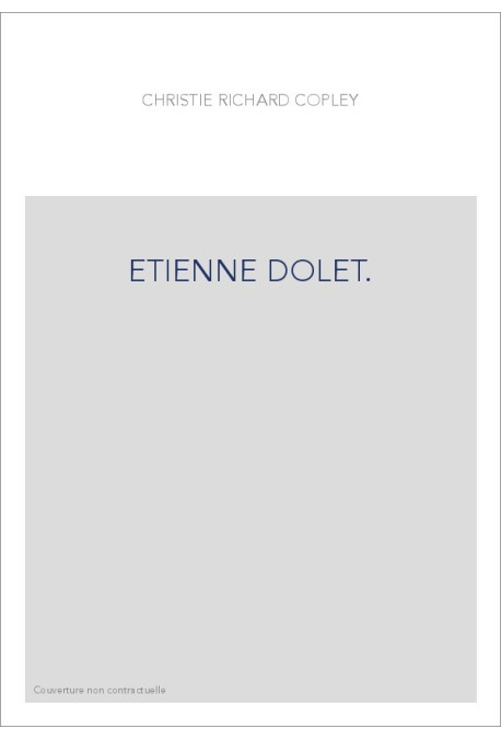 ETIENNE DOLET.