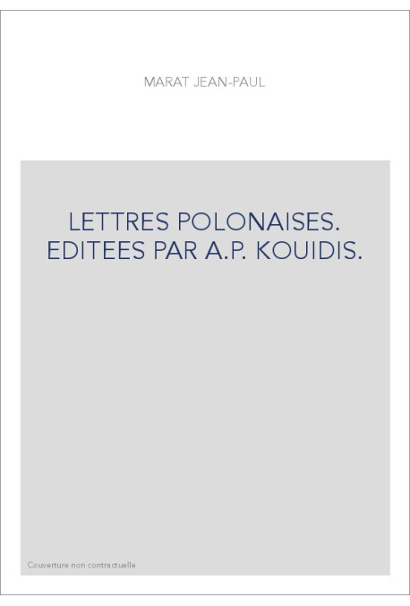 LETTRES POLONAISES. EDITEES PAR A.P. KOUIDIS.