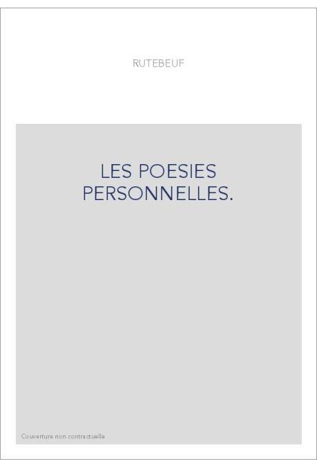 LES POESIES PERSONNELLES.