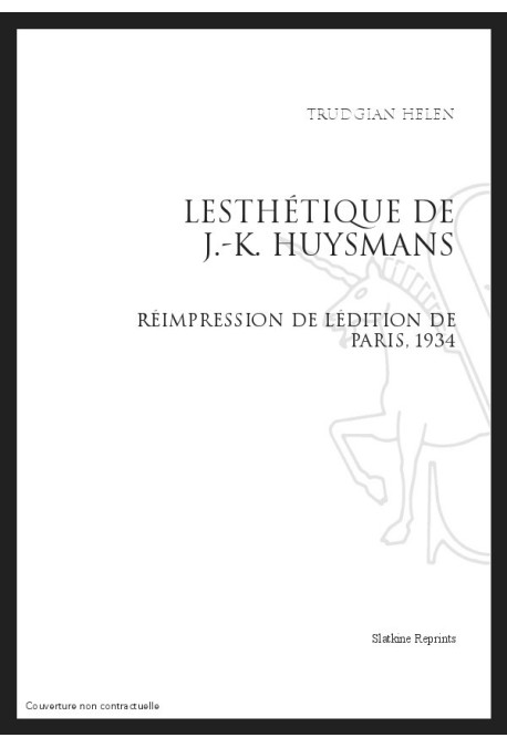 L'ESTHETIQUE DE JORIS KARL HUYSMANS