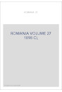 ROMANIA VOLUME 27 ( 1898 ) CL
