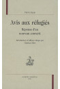 AVIS AUX REFUGIES. REPONSES D'UN NOUVEAU CONVERTI