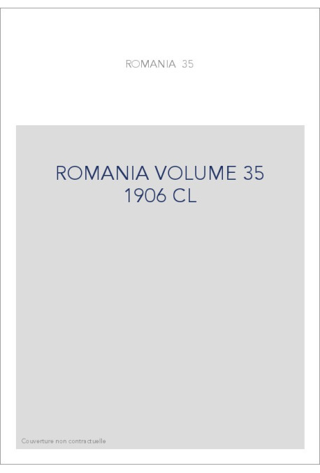 ROMANIA VOLUME 35 ( 1906 ) CL