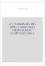 DICTIONNAIRES DES RIMES FRANCOISES PREMIEREMENT COMPOSES PAR JEAN LE FEVRE.
